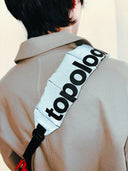 Puffer strap black tech sateen