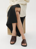 Donkerbruine slippers effie