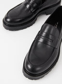 Zwarte leren loafer kenova 5241