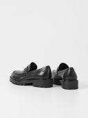 Zwarte leren loafer kenova 5241