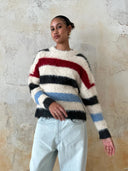 Gestreepte wolmix trui