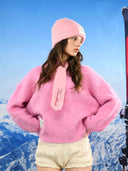 Roze fluffy trui