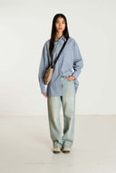 Blauw gestreepte blouse wbzimo