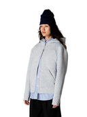 Lichtgrijze scuba zip hoodie wuji