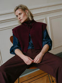 Bordeauxrode pantalon lux