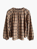 Bruin geruite blouse peer