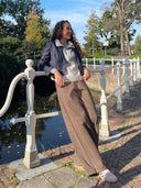 Donkerblauwe cropped blazer byn