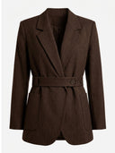 Donkerbruine blazer atlas