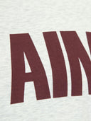 Grijs t-shirt met bordeaux tekstprint elara