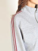 Grijs vest met strepen marisa5