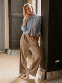 Zandkleurige pantalon luxs6