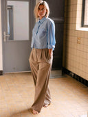 Zandkleurige pantalon luxs6