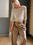 Zandkleurige pantalon luxs6