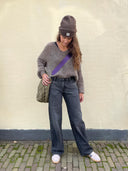 Bruine gebreide trui taran