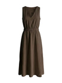 Bruine maxi jurk melinahs