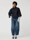Donkerblauwe barrel jeans abbi