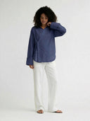 Donkerblauwe blouse maud