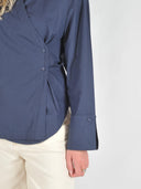 Donkerblauwe blouse maud