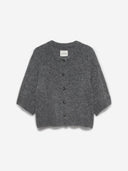 Grijs alpaca vest met korte mouwen caroline