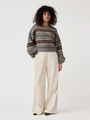 Grijs gebreide pullover dori