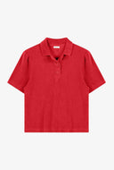 Rode terry polo top kerria