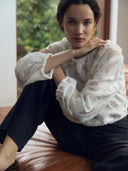 Witte viscosemix blouse elise