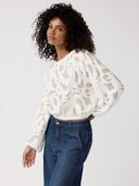 Witte viscosemix blouse elise