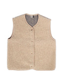 Wollen bodywarmer tyb light sand brown