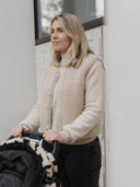 Wollen bodywarmer tyb light sand brown