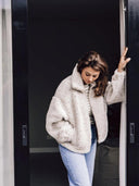 Offwhite wollen jas vest blancs light