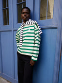 Groen gestreepte sweater iconic å frankaa bold
