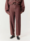 Bordeaux balloon jeans oshow