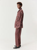 Bordeaux balloon jeans oshow