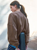 Donkerbruine oversized sweater plizzy