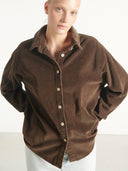 Bruine corduroy blouse padow