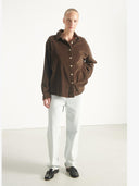 Bruine corduroy blouse padow