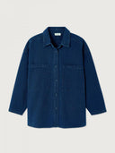 Donkerblauwe denim blouse comow