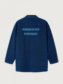 Donkerblauwe denim blouse comow
