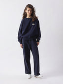 Donkerblauwe joggingsbroek plizzy