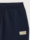 Donkerblauwe joggingsbroek plizzy