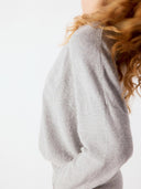 Grijs gemêleerde sweater Cluway
