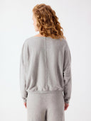 Grijs gemêleerde sweater Cluway