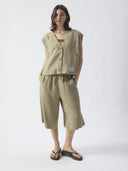 Groene mouwloze jacket lanow