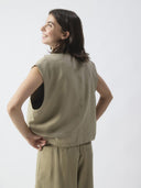 Groene mouwloze jacket lanow