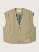 Groene mouwloze jacket lanow