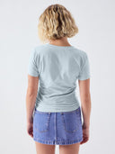 Lichtblauw t-shirt pymaz