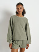 Groene badstof sweater bobypark