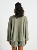 Groene badstof sweater bobypark