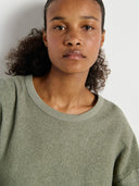 Groene badstof sweater bobypark