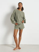 Groene badstof sweater bobypark
